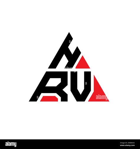 Hrv Triangle Letter Logo Design With Triangle Shape Hrv Triangle Logo