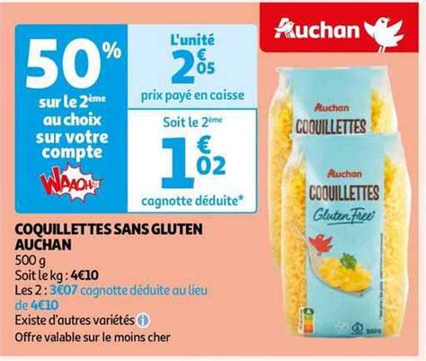 Promo Coquillettes Sans Gluten Auchan Chez Auchan Icatalogue Fr