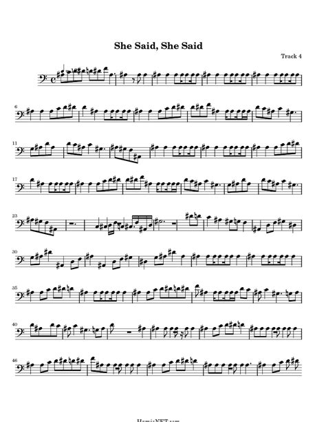 She Said She Said Sheet Music She Said She Said Score •