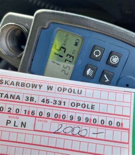 Kolosalny mandat dla kierowcy Pędził 115 km h w terenie zabudowanym