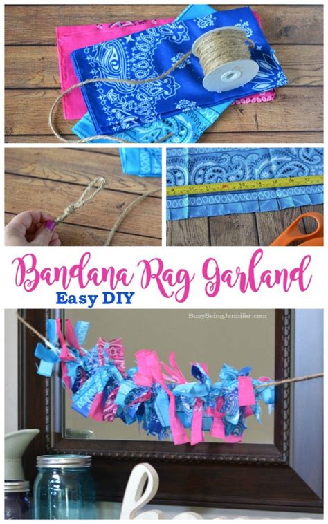 Easy Diy Bandana Rag Garland Busy Being Jennifer