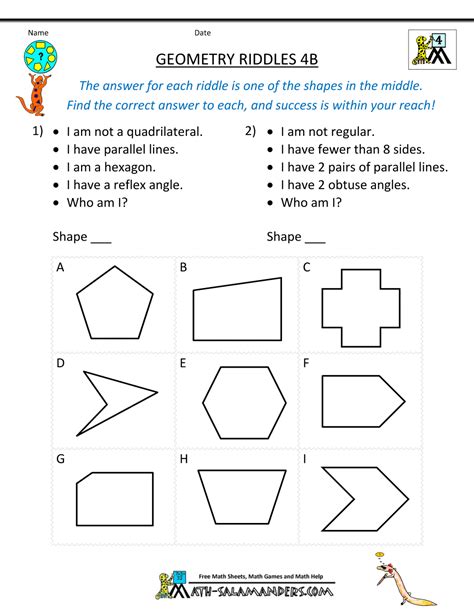 Grade 4 Geometry Worksheets