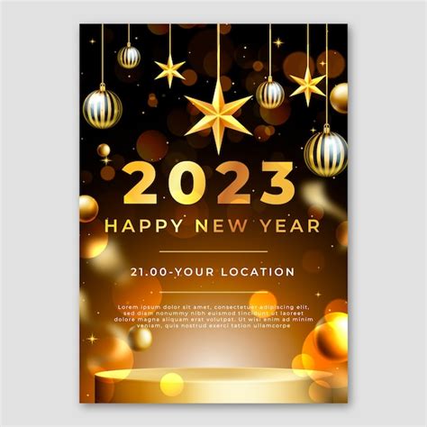 New Year 2023 Flyer Poster Images - Free Download on Freepik