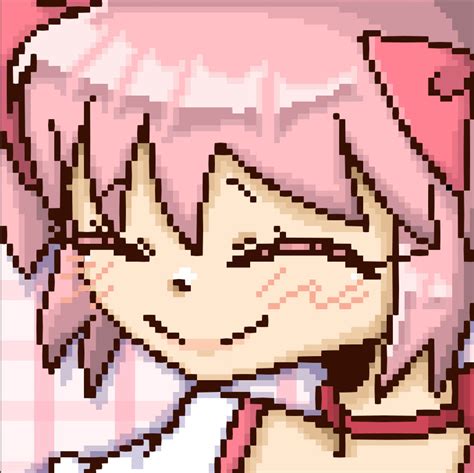 Pixel Madoka By A Raccoon From Mars On Deviantart