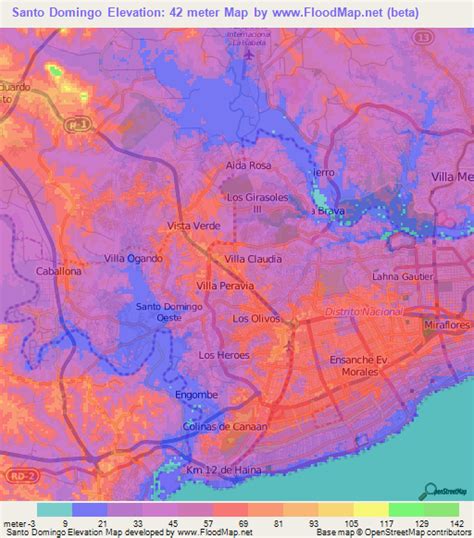 Elevation of Santo Domingo,Dominican Republic Elevation Map, Topography ...