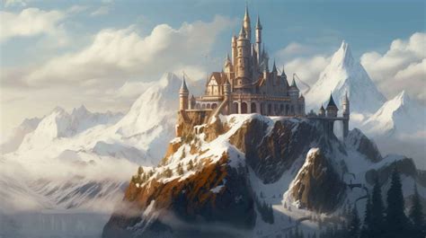 Snowy Mountain Castle Towers High – Prompt Library