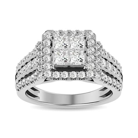 Diamond Engagement Ring 1 ct tw in 14K White Gold - Unclaimed Diamonds