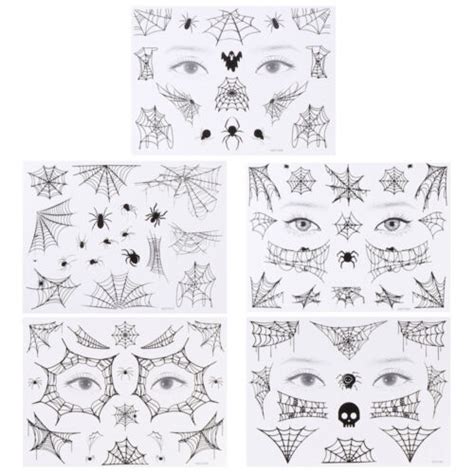 Sheets Halloween Spinnennetz T Towierungs Aufkleber Spinnen Tattoo