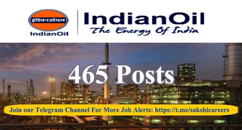 465 Jobs In IOCL Pipelines Division Check Details Here