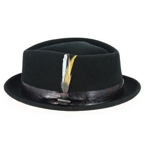 Chapeau Porkpie Diamond Vitafelt Noir Stetson Reference