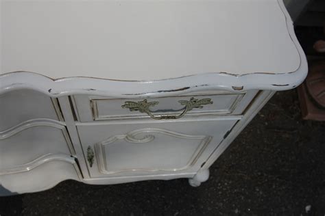 The Green Dresser.: Antique White Buffet Table