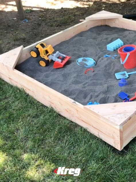 diy wood sandbox tutorial  backyard play area artofit