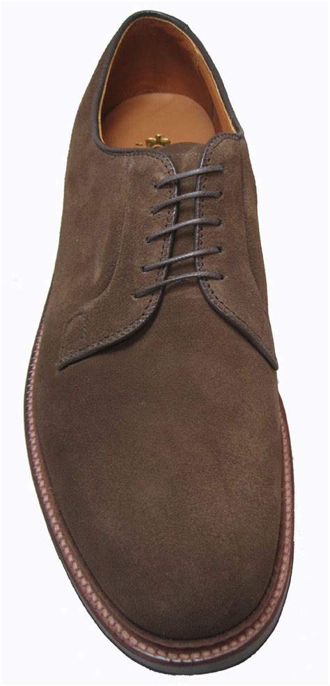 Alden Plain Toe Blucher Dark Brown Suede 9503 Sherman Brothers Inc