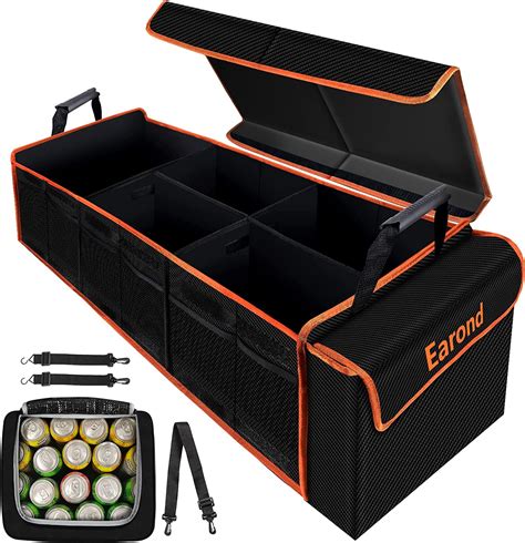 EAROND Insulated Trunk Organizer with Cooler Bag for Auto, SUV, RV ...