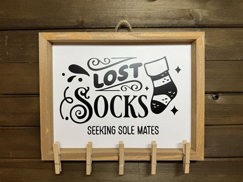 Lost Socks Sign Laundry Room Sign Lost Socks Seeking Sole Mates