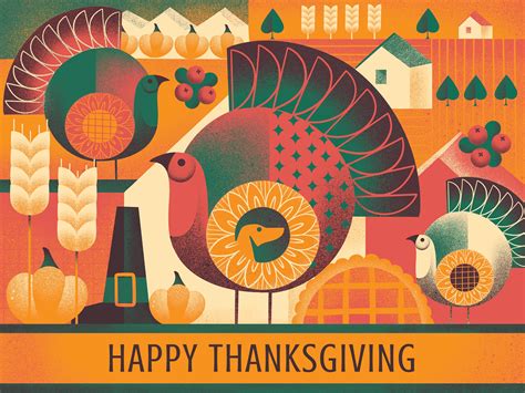 Happy Thanksgiving Card By Tubikarts On Dribbble