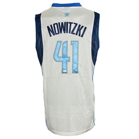 Dirk Nowitzki Signed Mavericks Adidas Jersey Jsa Coa Pristine Auction