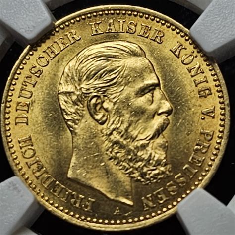 Deutschland Germany Kaiserreich Preußen 10 Mark Gold 1888 A Kaiser