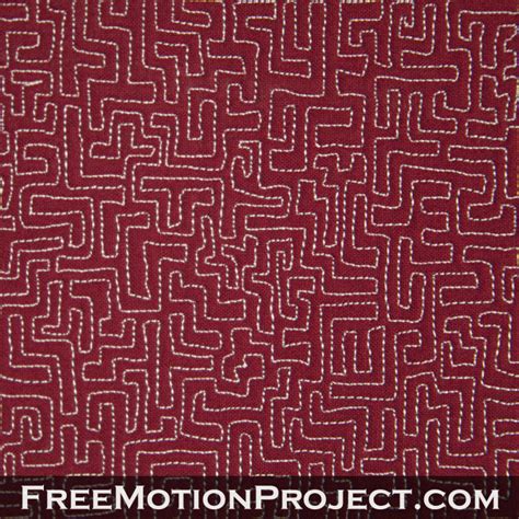 Free Motion Quilting Design #14 – Circuit Board – Free Motion Quilting ...