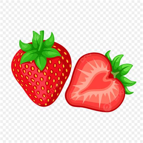 Fresh Strawberries Vector PNG Images Fresh Strawberry Cartoon Vector