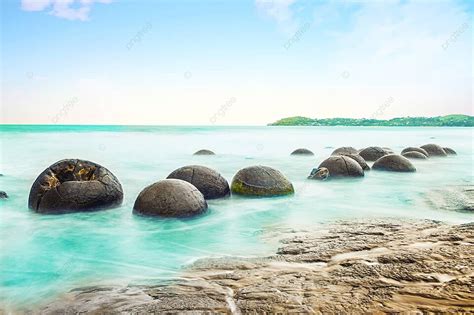 Moeraki Boulders In New Zealand Rock Geology Boulder Photo Background