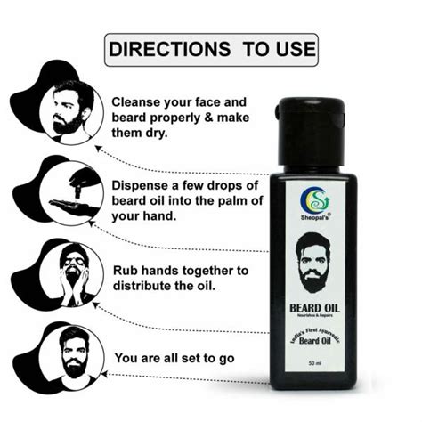 Sheoplas Beard Growth Oil For Men For Patchy And Uneven Beard No