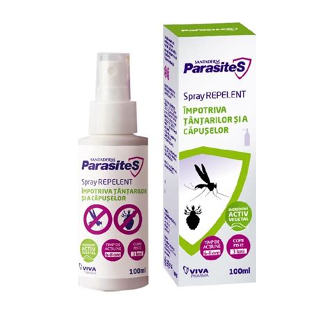 Spray Repelent Impotriva Tantarilor Si A Capuselor Parasites Santaderm