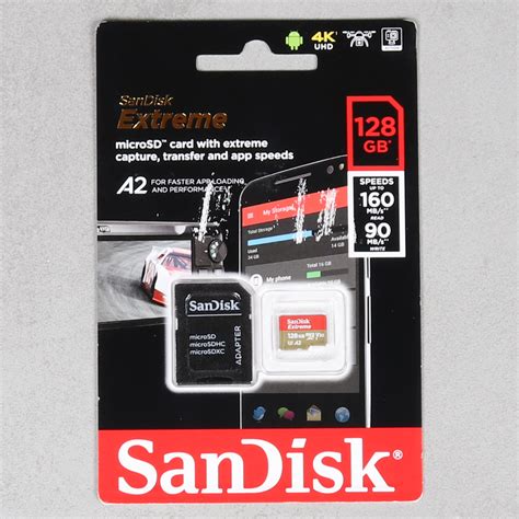 MINNESKORT 128GB SanDisk Extreme MicroSD Med Adapter