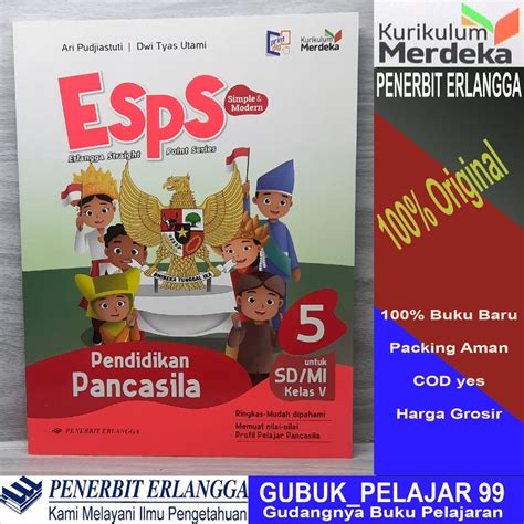 Jual Esps Pendidikan Pancasila Kelas Sd Mi Erlangga Kurikulum Merdeka