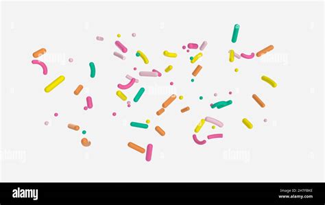 Colorful Sprinkle Falling D Illustration Stock Photo Alamy