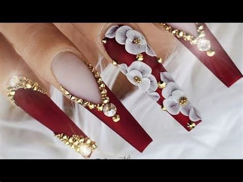 U As Esculturales Rojas Metalicas D Youtube Bridal Nails Designs