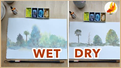 Simple Tips For Watercolor Trees Wet On Wet Vs Wet On Dry