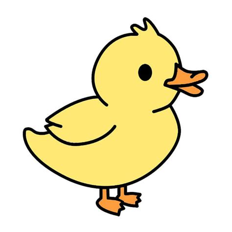 How to draw a baby duck - Easy and cute drawings for kids