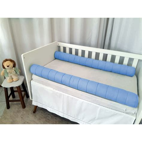 Protetores Laterais Para Camas - Dois Rolos Protetor Lateral 1,15m Para Cama De Solteiro - Azul | Shopee ...