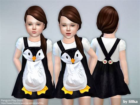 Penguin Play Dress For Toddler Girls Found In Tsr Category Sims 4