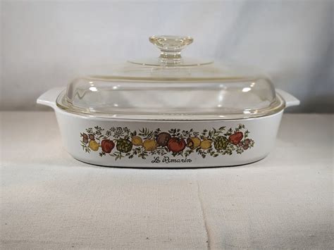 1970s Corning Ware Casserole 10 With Lid Spice Of Life Le Romarin A