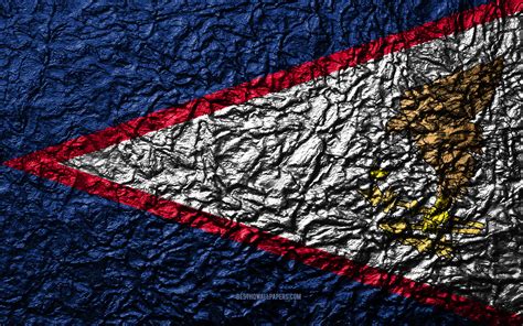 Download Wallpapers Flag Of American Samoa 4k Stone Texture Waves