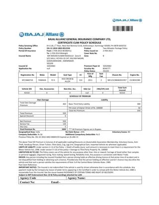 Bajaj Allianz General Insurance Company Ltd Pdf