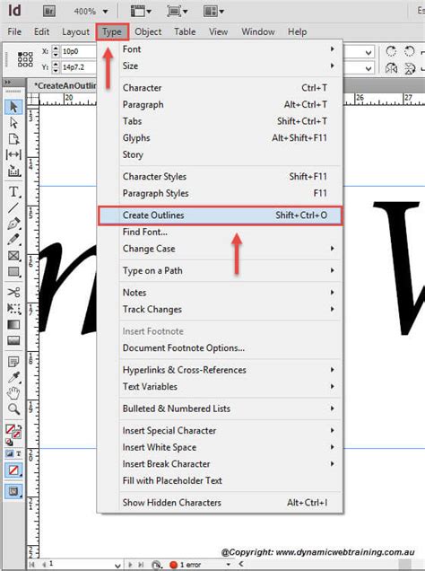 How To Create An Outline In InDesign Dynamic Web Training