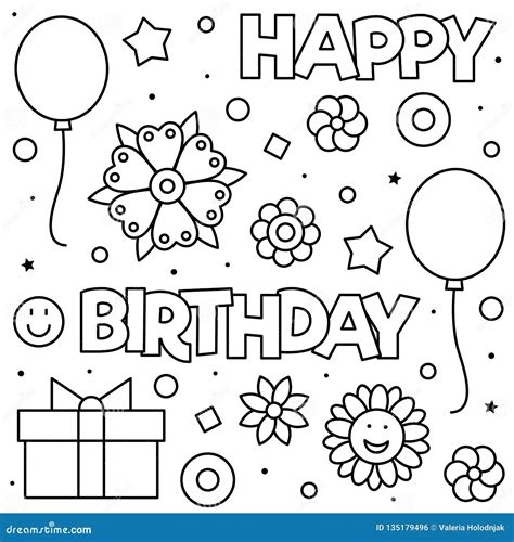 Globos Imagenes De Feliz Cumpleanos Para Colorear Dibujos Para