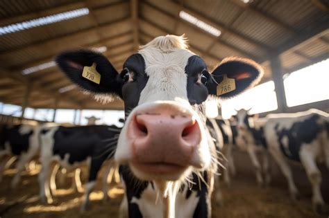 Premium Photo Cows Inside Modern Dairy Farm