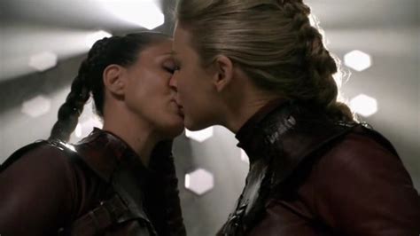 Charisma Carpenter And Tabrett Bethell Lesbian Kiss Legend Of The