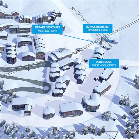 Oxygène Ski & Snowboard School Belle Plagne Map - Oxygene