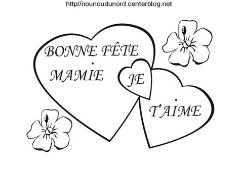 Coeur Bonne F Te Mamie Coloriage Et En Couleur