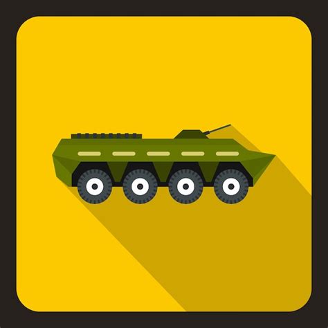 Icono De Tanque De Batalla Del Ej Rcito En Estilo Plano Con Ilustraci N