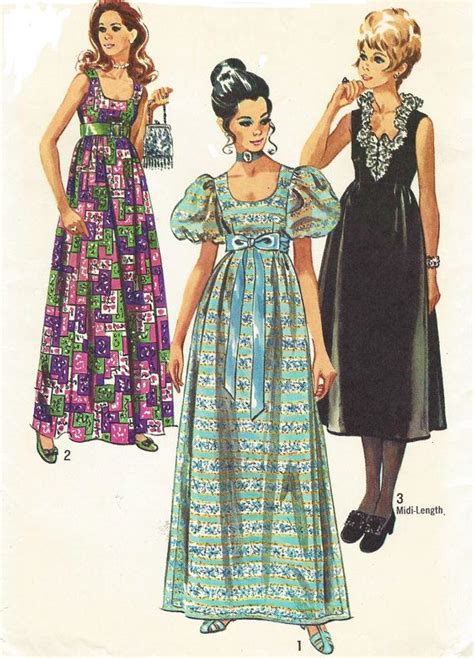 S Simplicity Sewing Pattern Womens Empire Waist Evening Dress