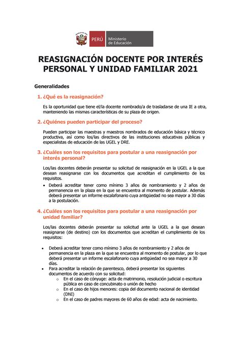 Preguntas Frecuentes Reasignacion Reasignaci N Docente Por