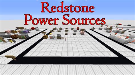 [minecraft] Redstone Power Sources Youtube