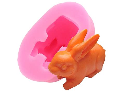 3D Пасхальный кролик силиконовые формы для мыла кролик свеча Смола ...