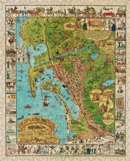 A Whimsical Map Of San Diego Liberty Puzzles 7 Whimsical Map